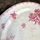 Sarreguemines oval dish in pink ironstone, "Alma" service