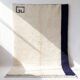 Minimalist Navy Wool Rug — Design with Greek Border