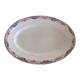 Oval dish décor baskets of roses by Digoin Sarreguemines / vintage 50s-60s