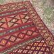 Vintage Boho Chic Berber Kilim Rug 200x115 Wool Tunisia Red