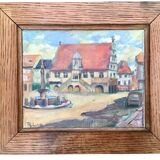 Painting “The main square of Molsheim” - signed R. Loir