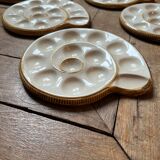 6 vintage snail plates