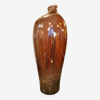 Vase goutte en céramique glacée des années 70