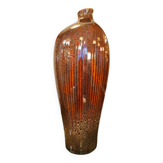 Large vintage drop vase in glazed ceramic from the 70s