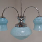 Art deco chrome chandelier 1930's