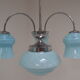 Art deco chrome chandelier 1930's