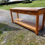 Wooden Drapery Table, 3 Drawers.
