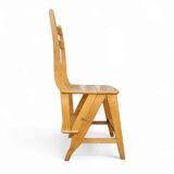 2 x library ladder chair 1950s