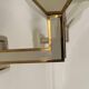 Pair of vintage wall lights, cream white and brass, Italy 1970s