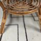 Vintage round side table in rattan – 1960s/70s