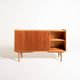 Scandinavian teak and oak highboard, 1960s