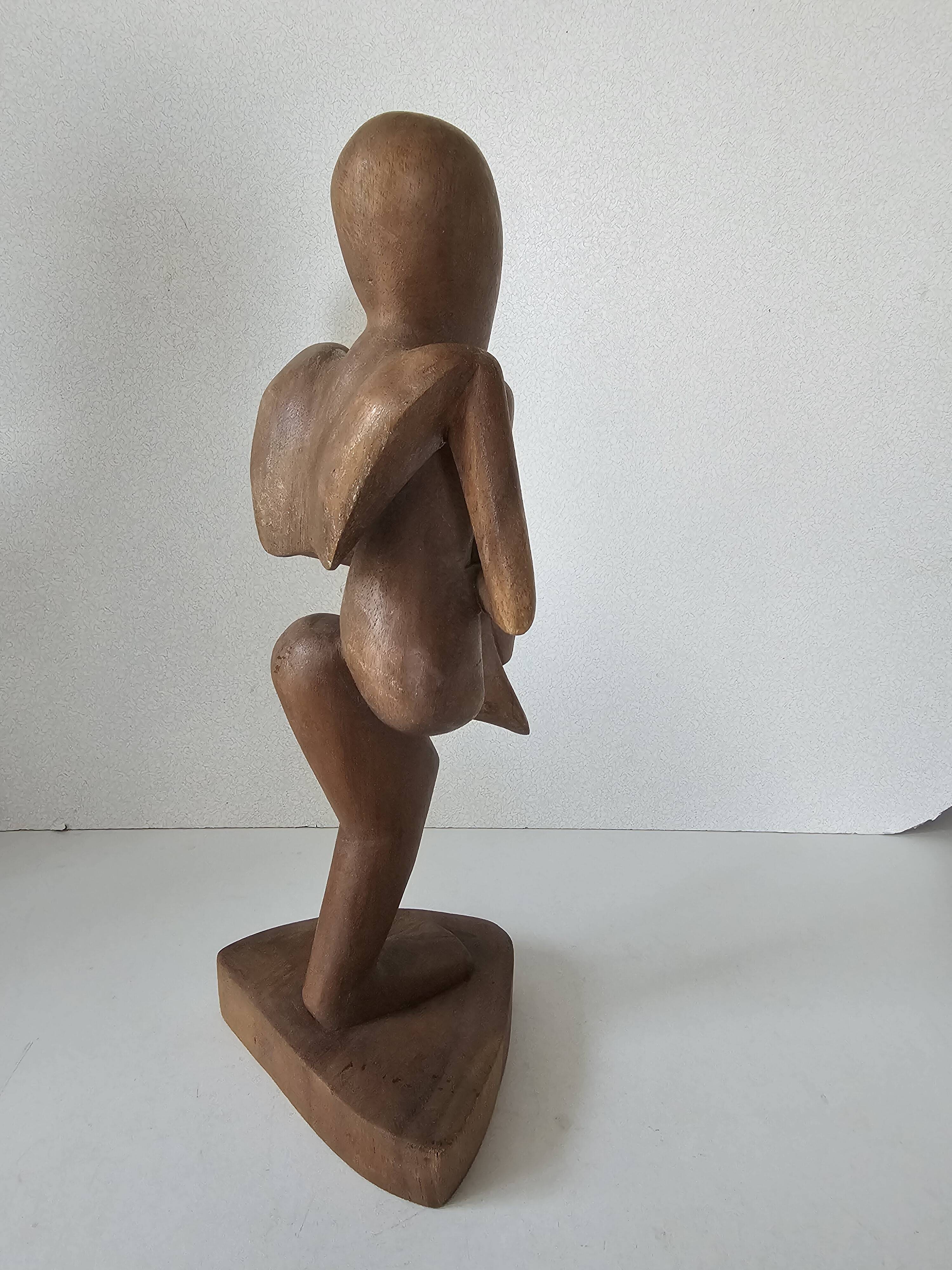Wooden sculpture / statuette Zen character Yoga position