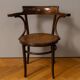 Fauteuil de bureau Fischel en bois courbé