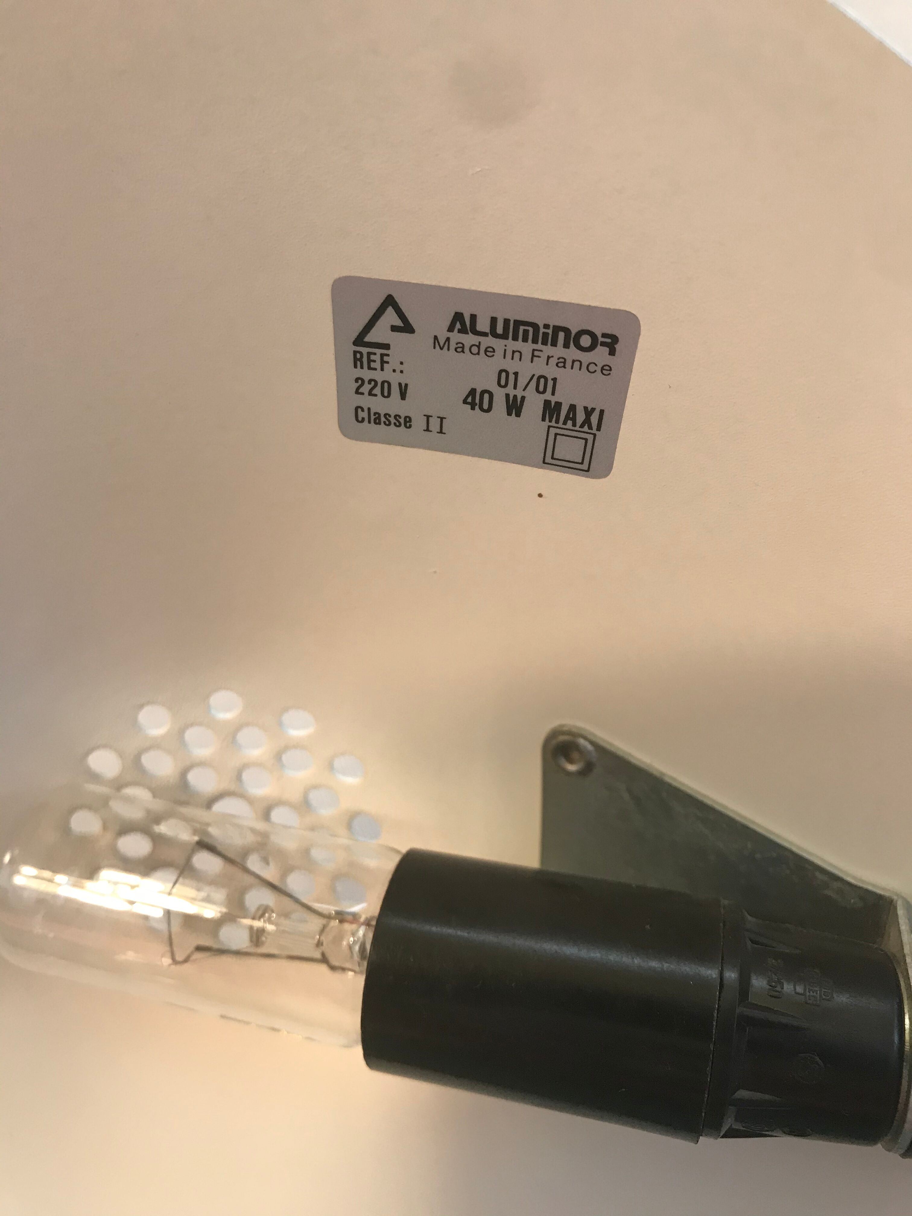 Aluminor metal storage office lamp - black flexible arm vintage 80s