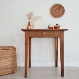 Table de ferme ancienne et son tiroir - petit bureau