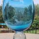 Blue glass vase design