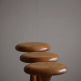 Set of 3 oak bar stools, mid-century Danish modern, Rainer Daumiller, 1960s.