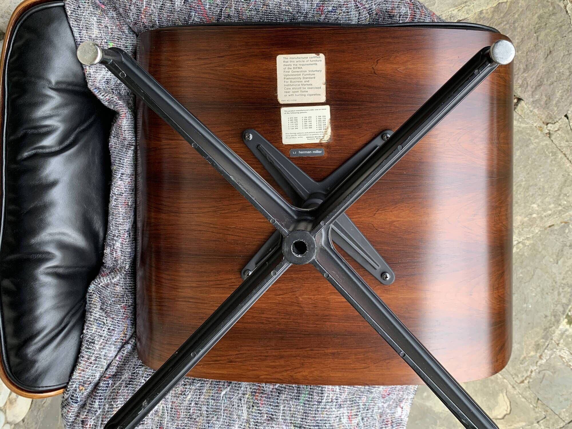 Fauteuil Lounge Herman Miller Charles & Ray Eames 1976 Palissandre Nv Cuir