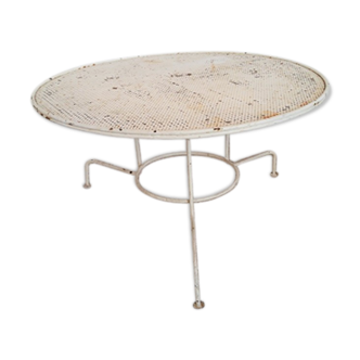Table basse de jardin tripode métallique vintage