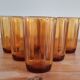 Set de 6 verres à eau ambrés