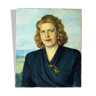 1940s oil portrait of Paula Lutzeneurger