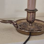 Lampe de chevet  en bronze - bougeoir  à main