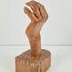 Brutalist Arts and Crafts Sculpture Wooden Hand, 1950s