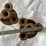 Set of two antique candlesticks