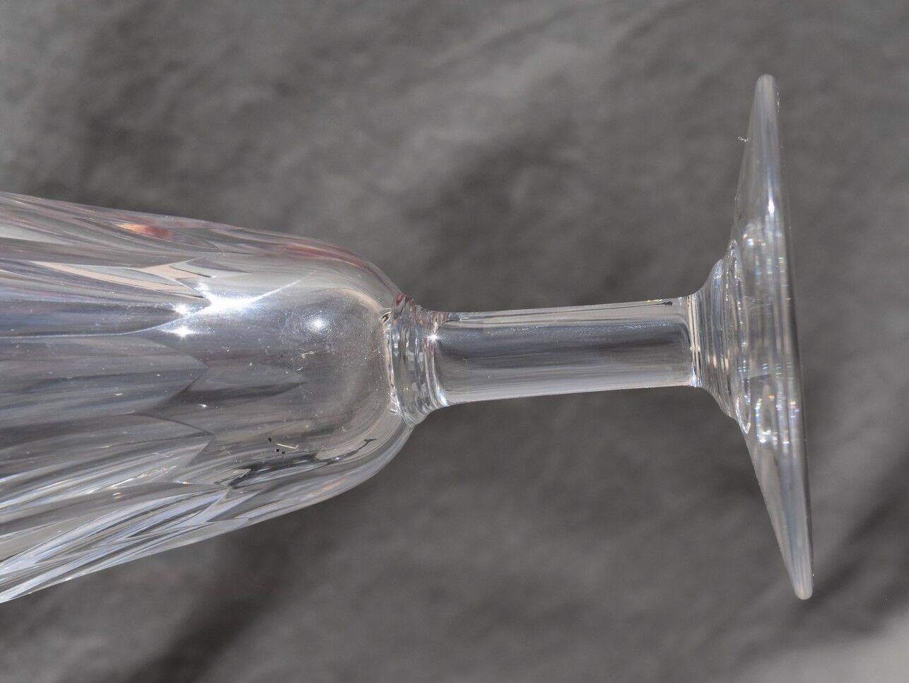 6 laccarat crystal champagne flutes model Cassino stamped