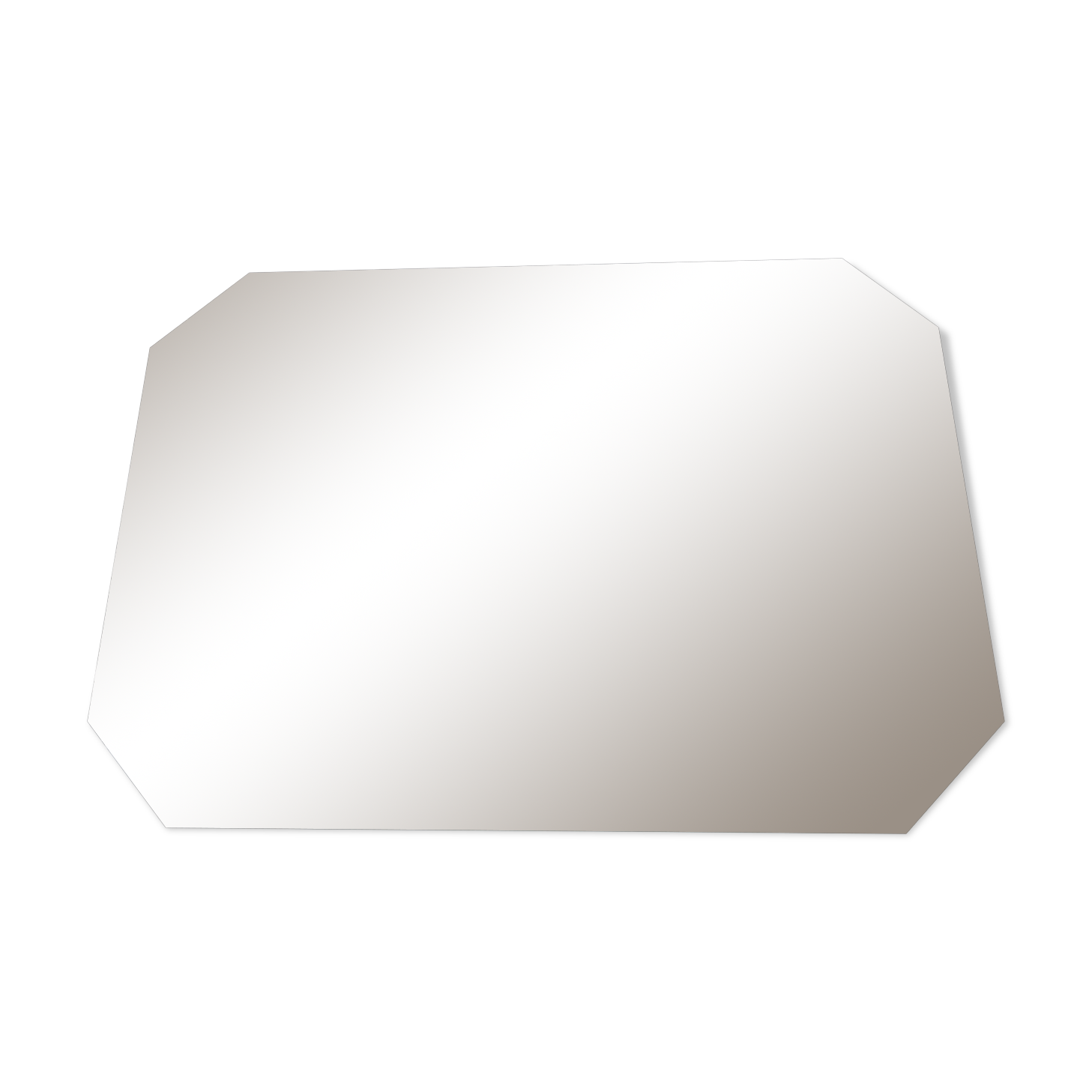 Old octagonal beveled mirror