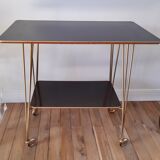 Dessert in formica and golden brass