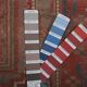 Vintage tribal geometric caucasian runner rug hand-knotted oriental carpet