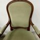 Pair of Louis XV style armchairs in solid walnut, 20th century.