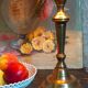 Old solid brass lamp base
