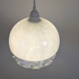 Pearlescent glass pendant light – Retro-contemporary style, unique light fixture