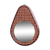 Miroir vintage, cadre en cannage
