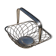 Vintage silver twisted metal basket – Foldable handle