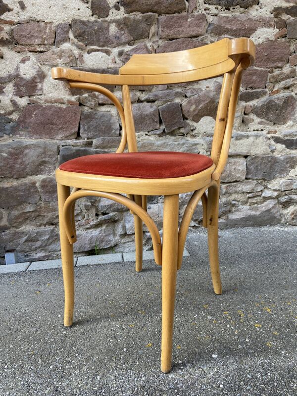 4 chaises Fauteuils restaurant bois courbé vintage 80s French bistro bentwood a