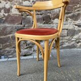 4 chairs Bentwood restaurant armchairs vintage 80s French bistro bentwood a