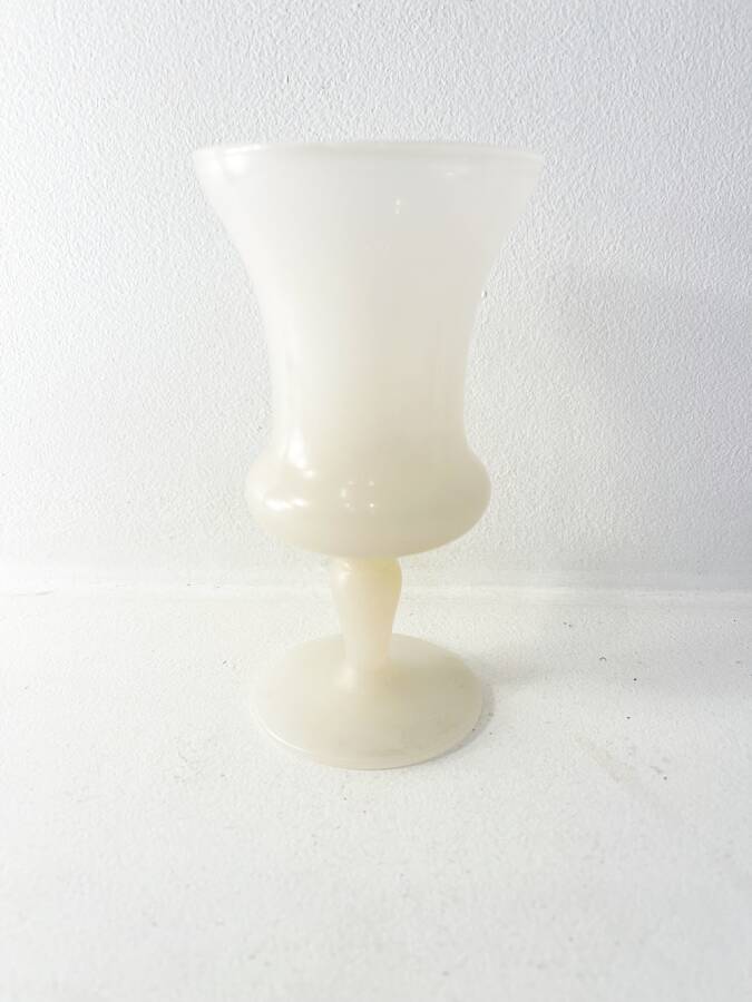 Pink alabaster stone vase, 1960