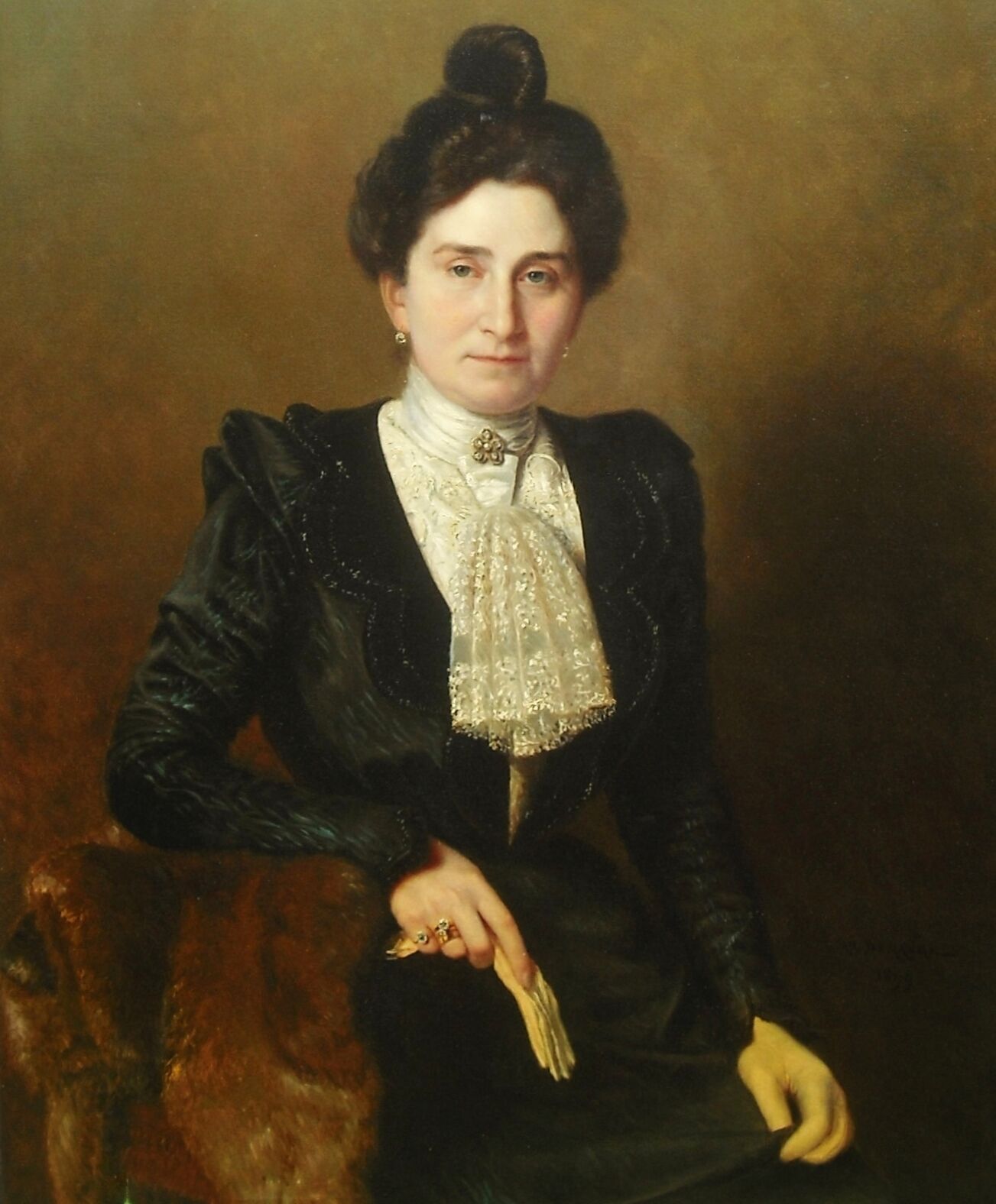 Portrait Adolphe Demange 116 X 89 Elegant at gloves 1899