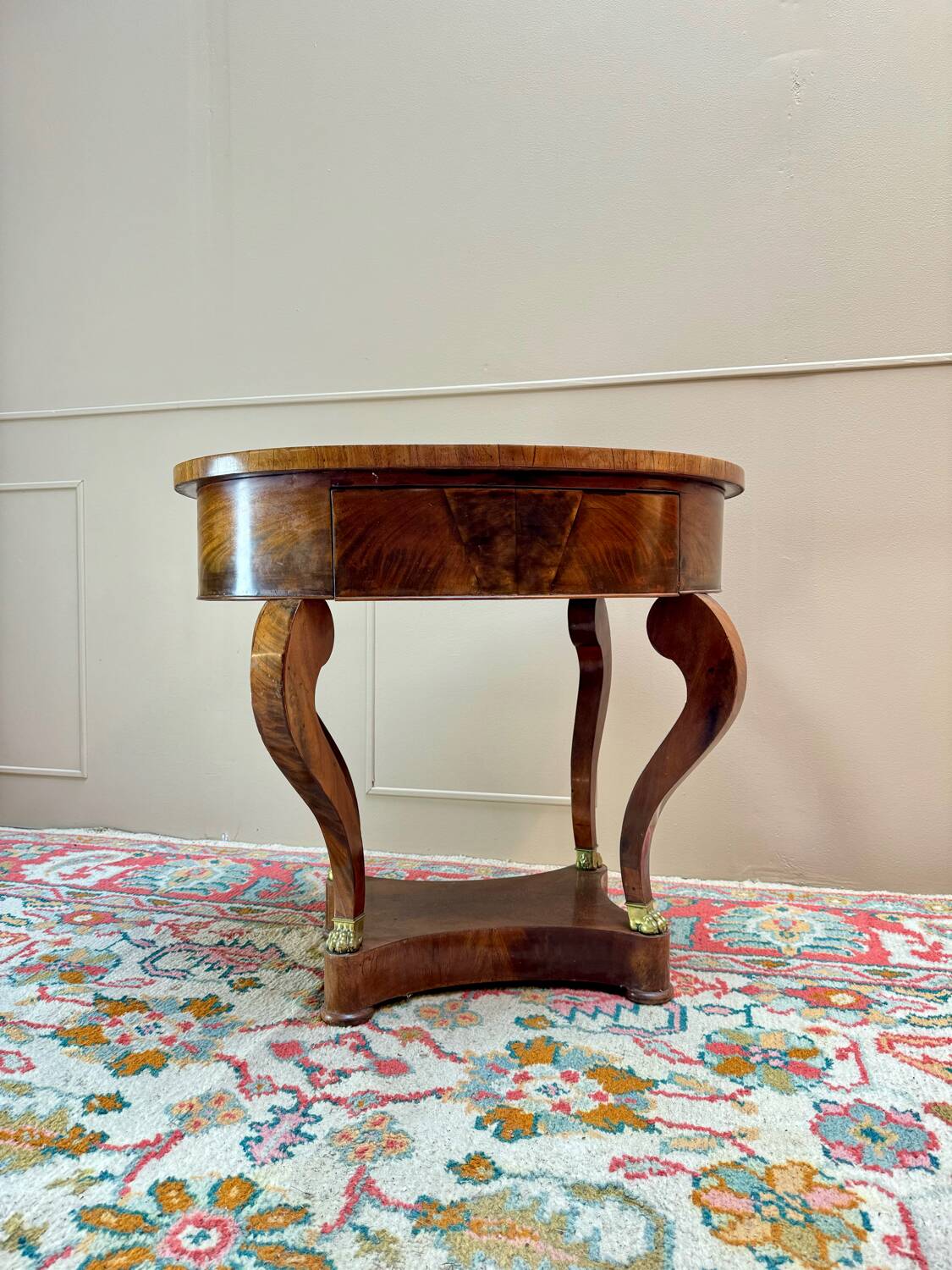 Gueridon, Mahogany Coffee Table from the Empire Period, 19th Century