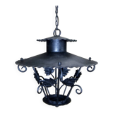 Vintage wrought iron pendant light