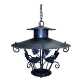 Vintage wrought iron pendant light