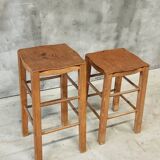 Luterma set of vintage stools, side tables and plant tables