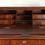 Louis XV style slant-front desk with precious wood veneer, 19th century