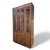 Late 20th Century Vintage Boho Drexel Campaign China Cabinet