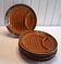 6 asparagus plates stamped "Sarreguemines" on the back in very good condition.
