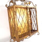 Decorative display case shelf in gilded metal 1940