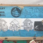Former Construction Game JEUJURA No.2N Chalet Des Neiges - Vintage Wood Box